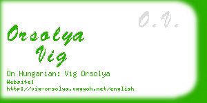 orsolya vig business card